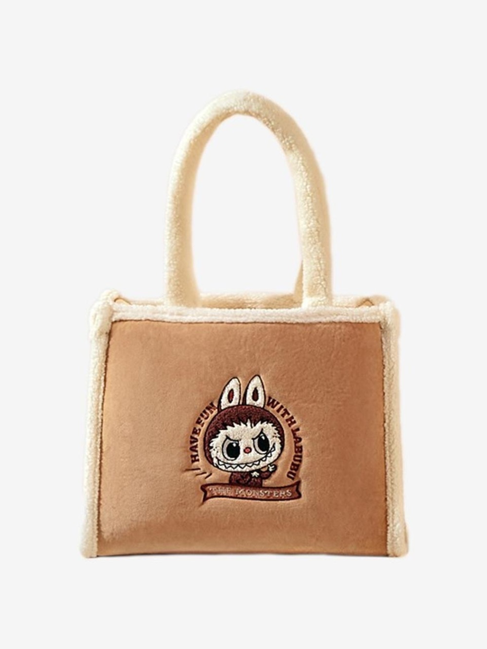 POP MART - Classic Bag Series- LABUBU Plush Tote Bag (Brown)
